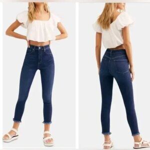 Free People | High-Rise Crop Jeans | Raw Hem